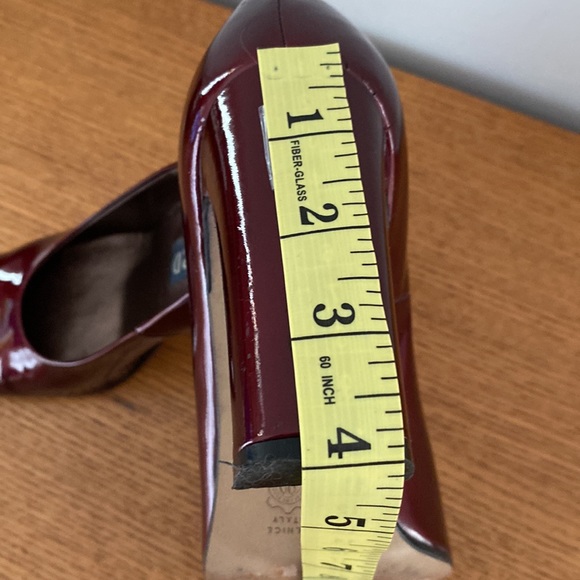 Simard square toed wine patent genuine leather high heels 👠. Made in Italy. 39 - Picture 13 of 14